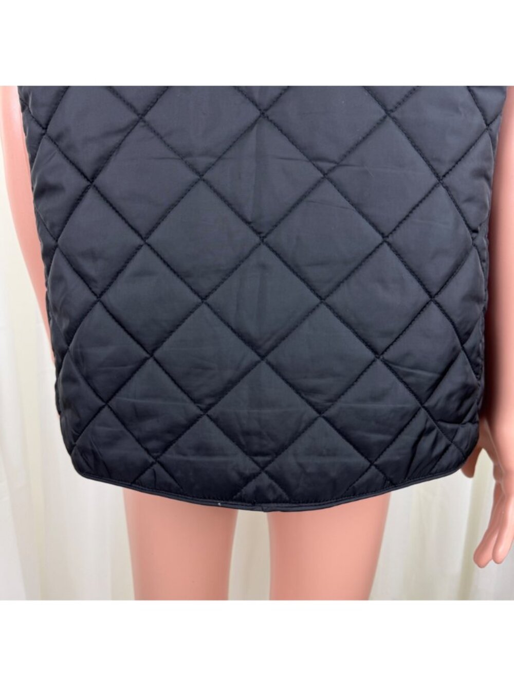 Ralph Lauren Quilted Vest Black RLL Crest Patch Diamond Quilt Womens L 84922T - Picture 13 of 13